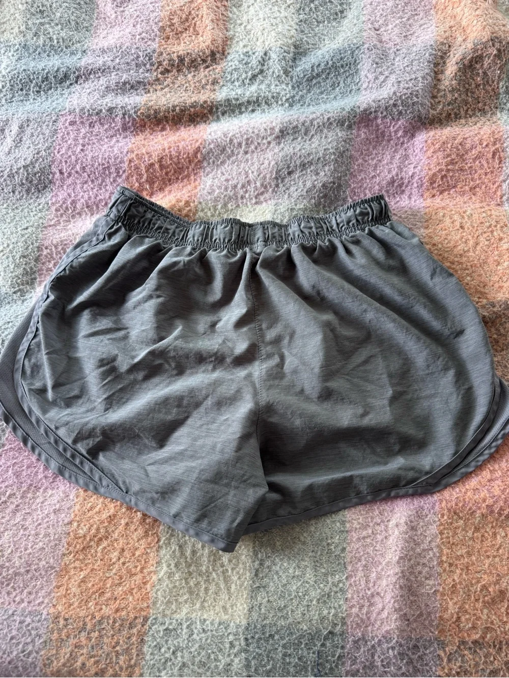 Nike Women's Gray Athletic Running Shorts - Picture 3 of 3